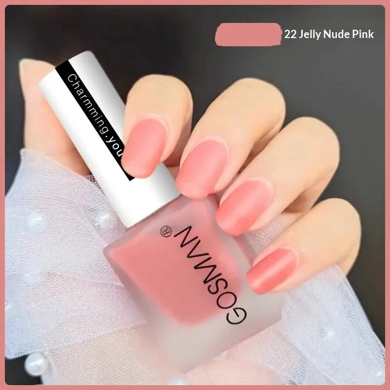13ml quick-dry matte nail polish bottle with non-peel formula in 46 colour shades including matte black and ox blood red