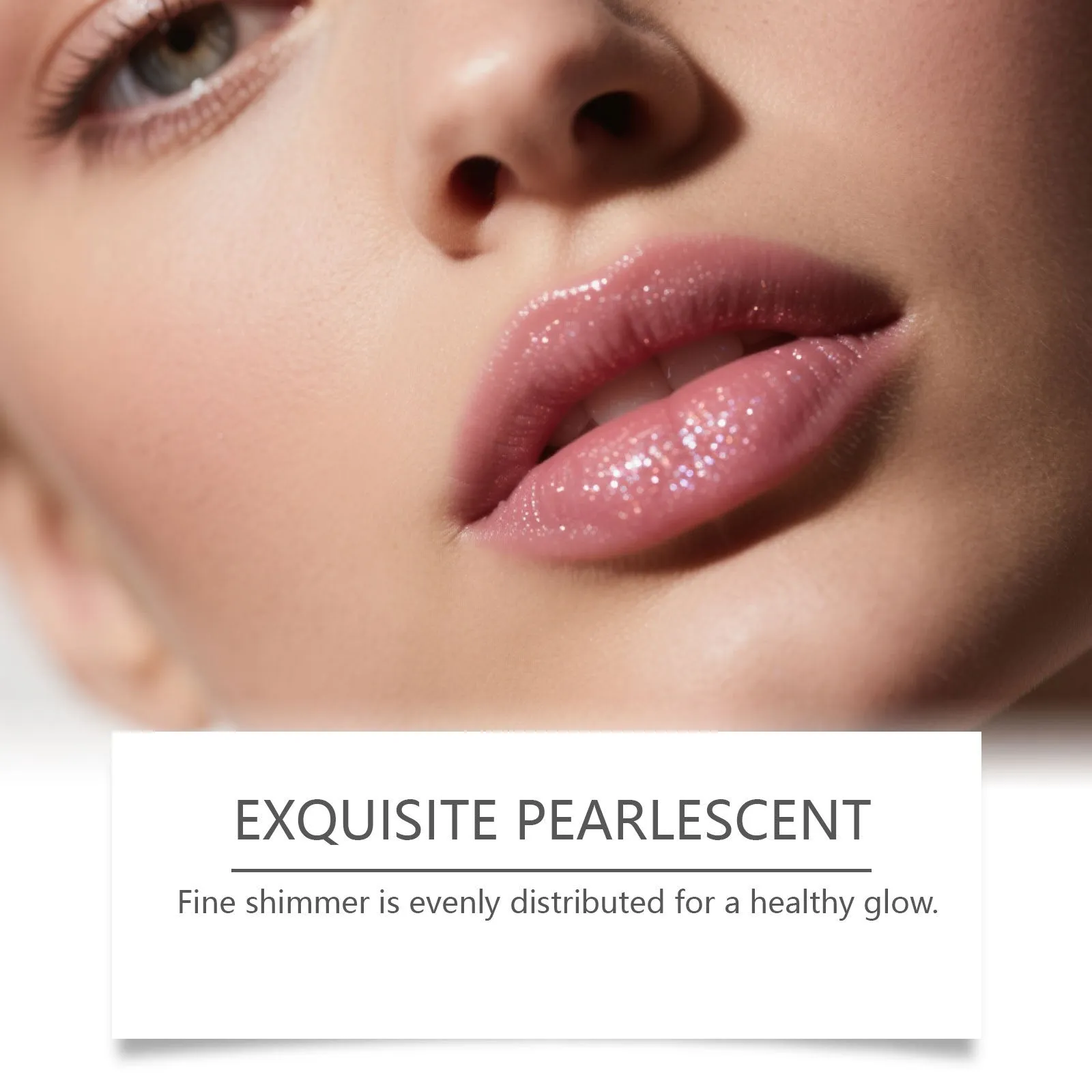 Moisturizing fine glitter lip gloss 3g tube with shea butter and vitamin E