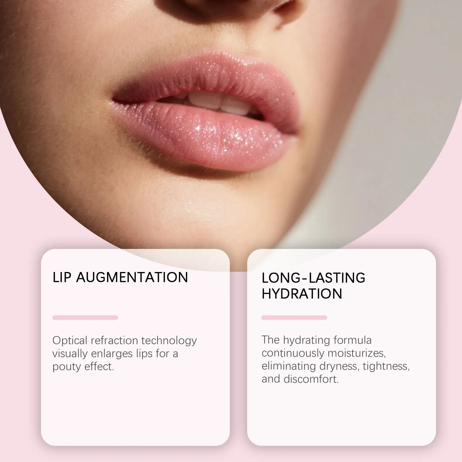 Moisturizing fine glitter lip gloss 3g tube with shea butter and vitamin E