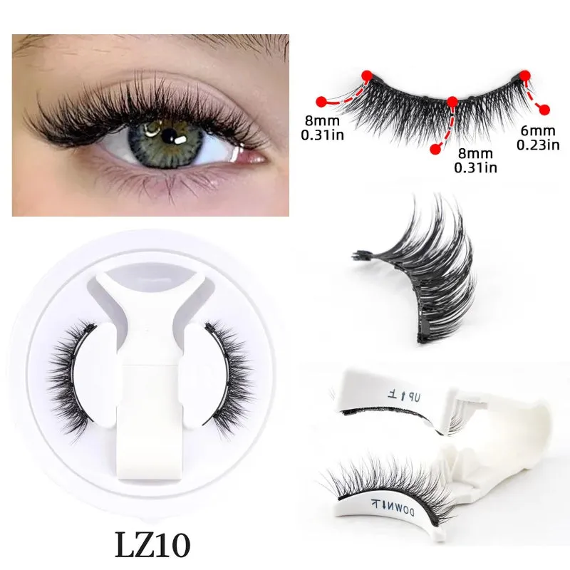 1 pair of magnetic eyelashes handmade fluffy faux mink lashes in style 10D01 or 10D02