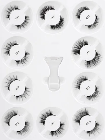 1 pair of magnetic eyelashes handmade fluffy faux mink lashes in style 10D01 or 10D02