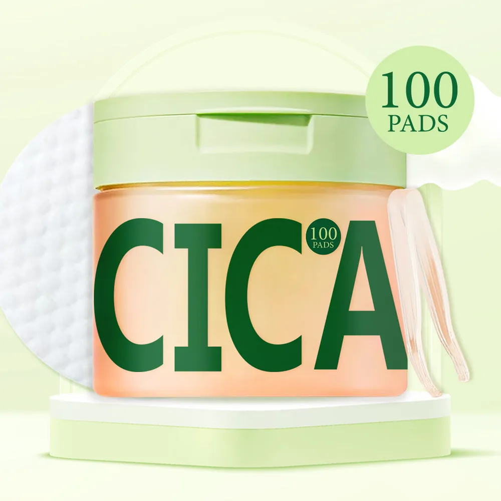 Pack of 100 centella asiatica cleansing and skincare toner pads for dark spots