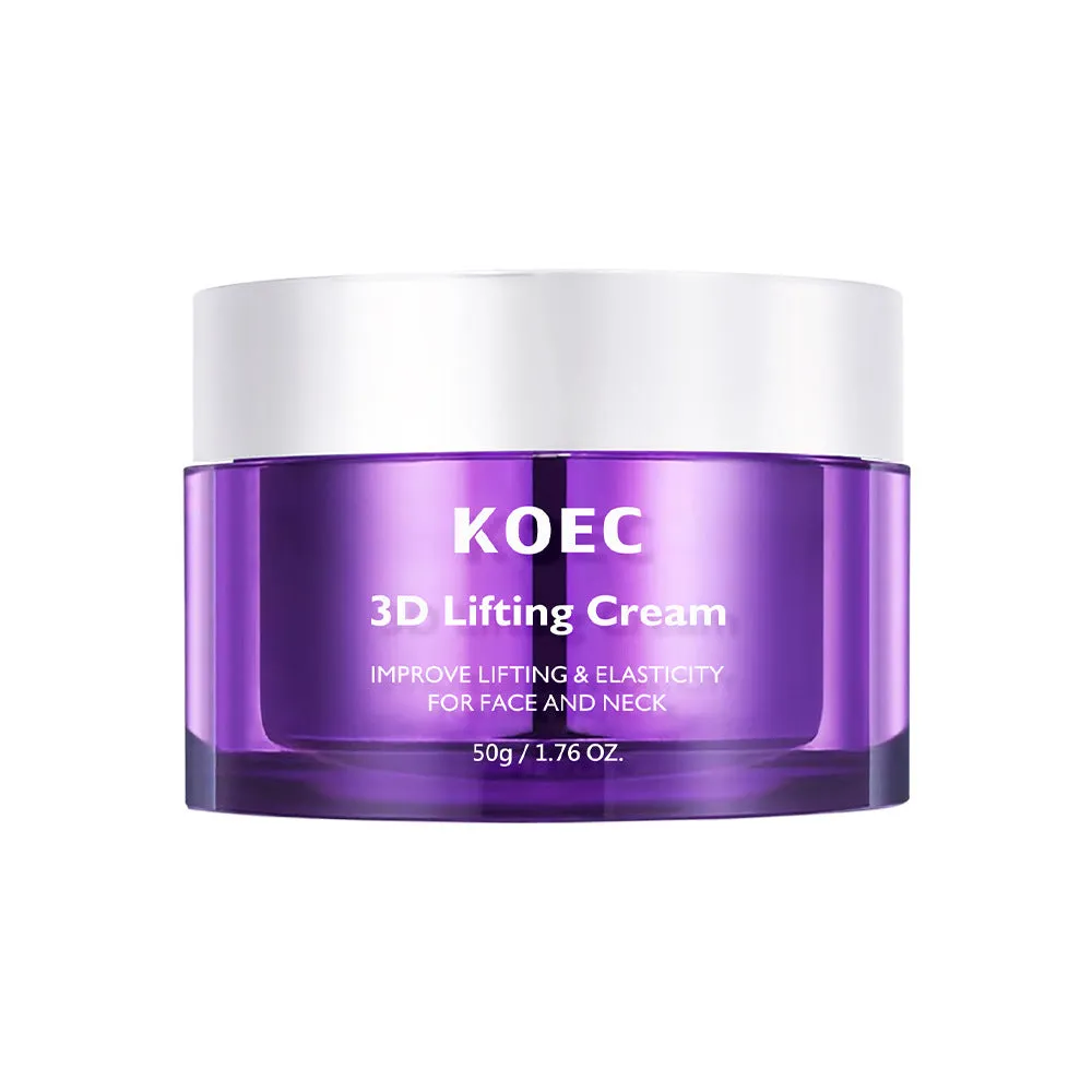 KOEC 3D Lifting Face And Neck Moisturizer 50g cream tub for firmer skin