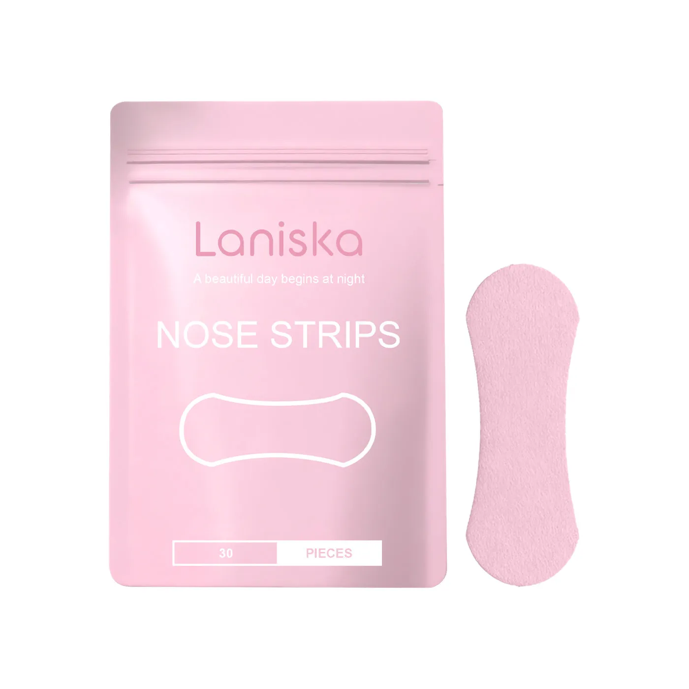 Snoring-preventing sleep nasal patch with vitamin E, lavender and mint extracts, blue and pink colour options, 30 pieces per bag