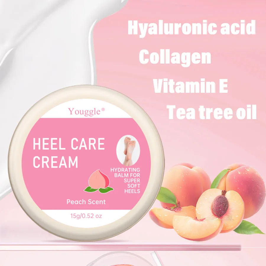 Peach foot cream organic cracked heels intensive moisturising foot repair cream 15g tube