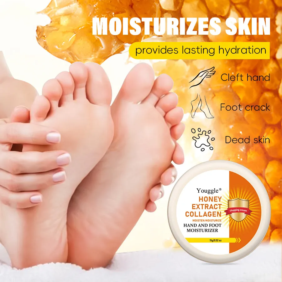 Honey extract collagen foot peeling exfoliating cream 15g tube for removing dead skin and cuticles on heels