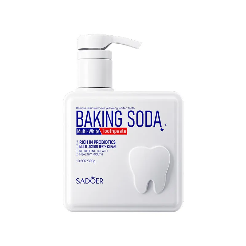 SADOER Baking Soda Probiotics Toothpaste 300g tube for stain removal and teeth cleaning