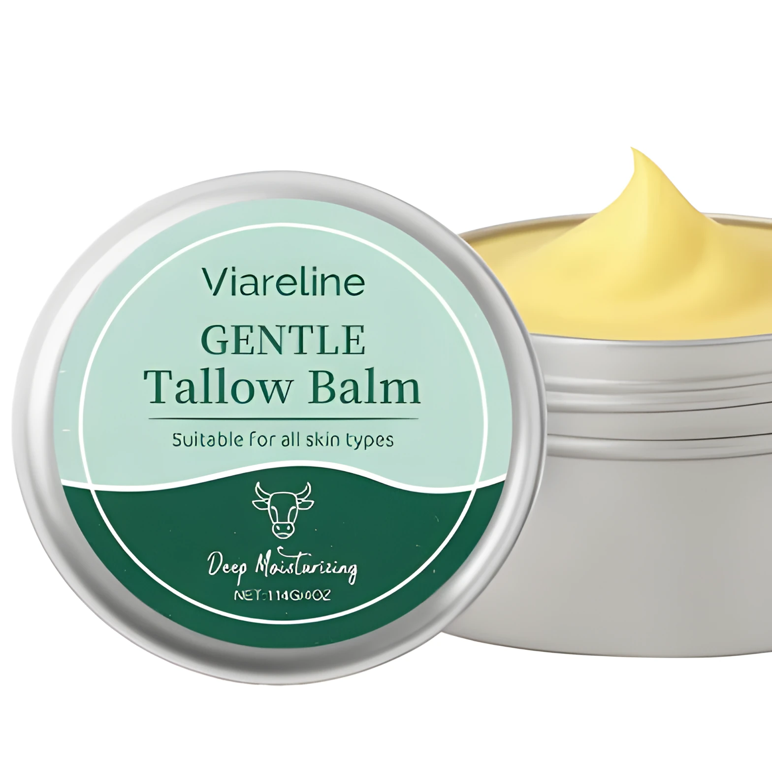 Jar of Cow Fat Moisturising Cream, 114g, for skin hydration.