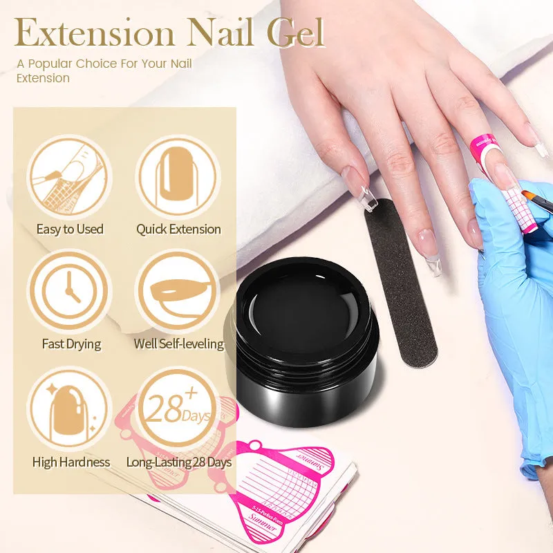 30ml nail extension UV gel in transparent shade with colour options EG01 to EG10 no wash needed