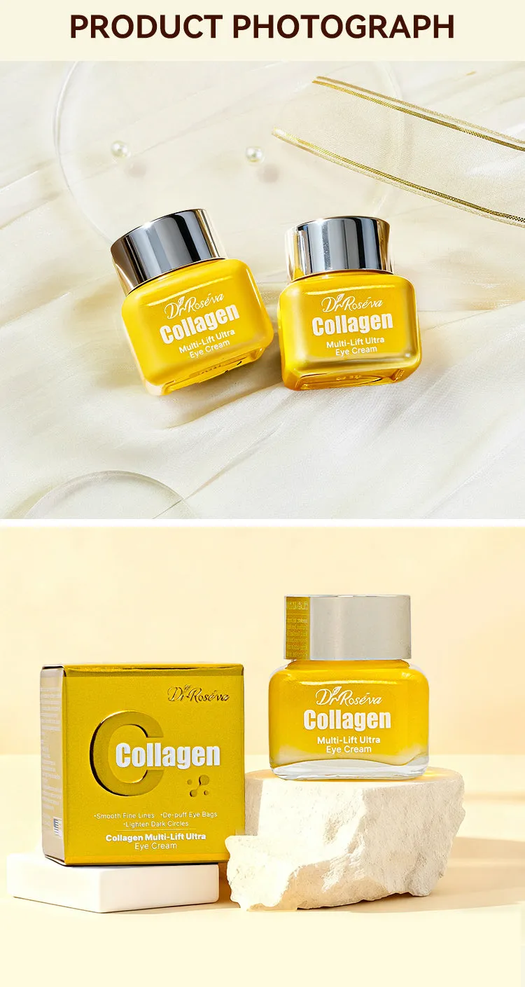 DR.ROSEVA Anti-Wrinkle Collagen Eye Cream 76g jar with hydrating formula for dark circles and fine lines