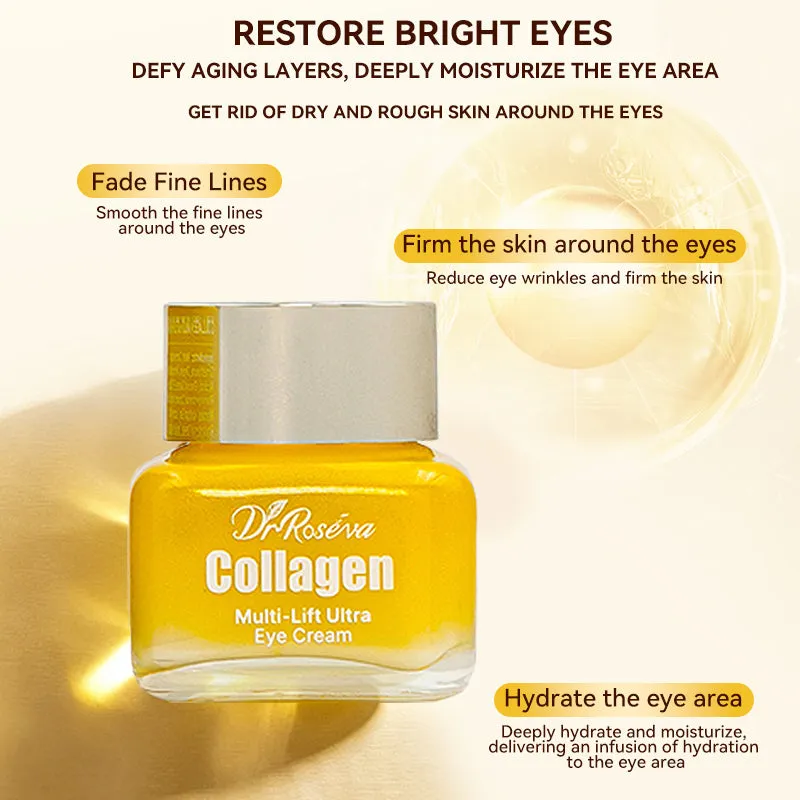 DR.ROSEVA Anti-Wrinkle Collagen Eye Cream 76g jar with hydrating formula for dark circles and fine lines