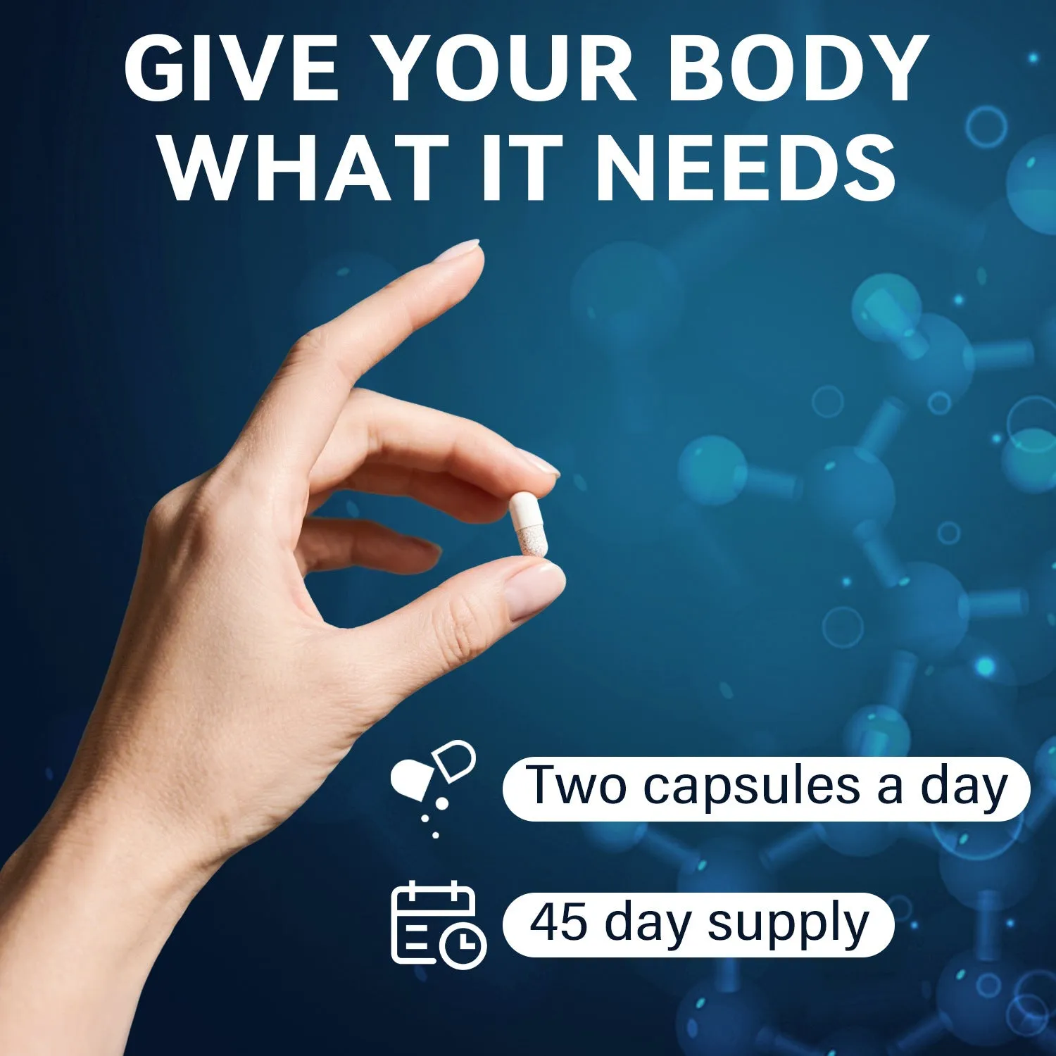 Bottle of Zinc Magnesium Complex Capsules 90 capsules on white background, supplement label visible