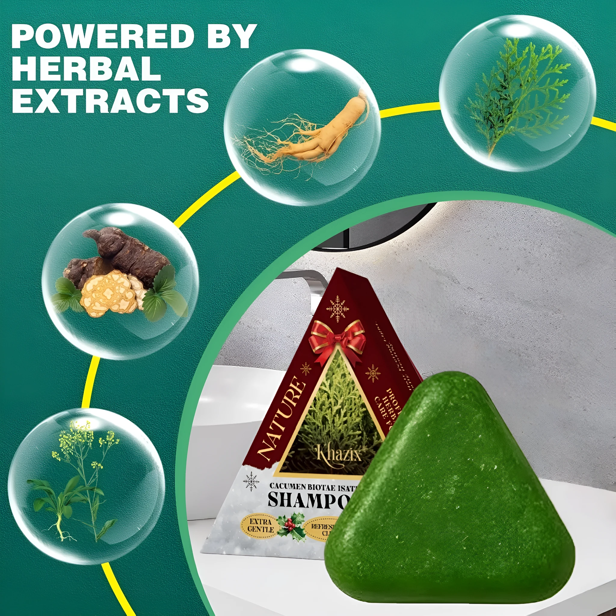 Chinese Arborvitae Twig Handmade Soap for oil control and dandruff removal, single bar