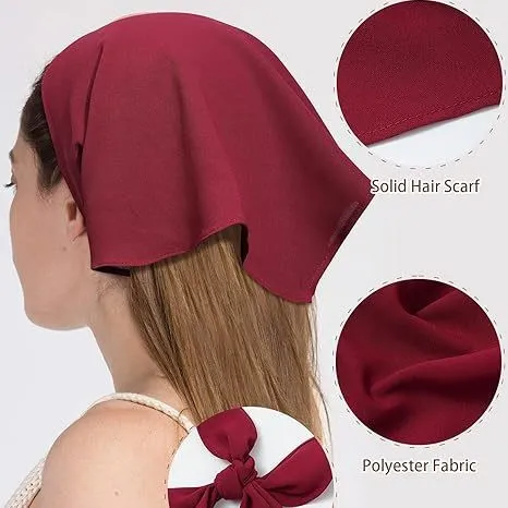 Women's solid colour triangle cloth headscarf in a neutral tone, displayed flat for easy viewing
