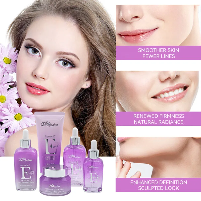 DR.ROSEVA 5 piece private label skincare set with anti-acne dark spot remover toner and cream