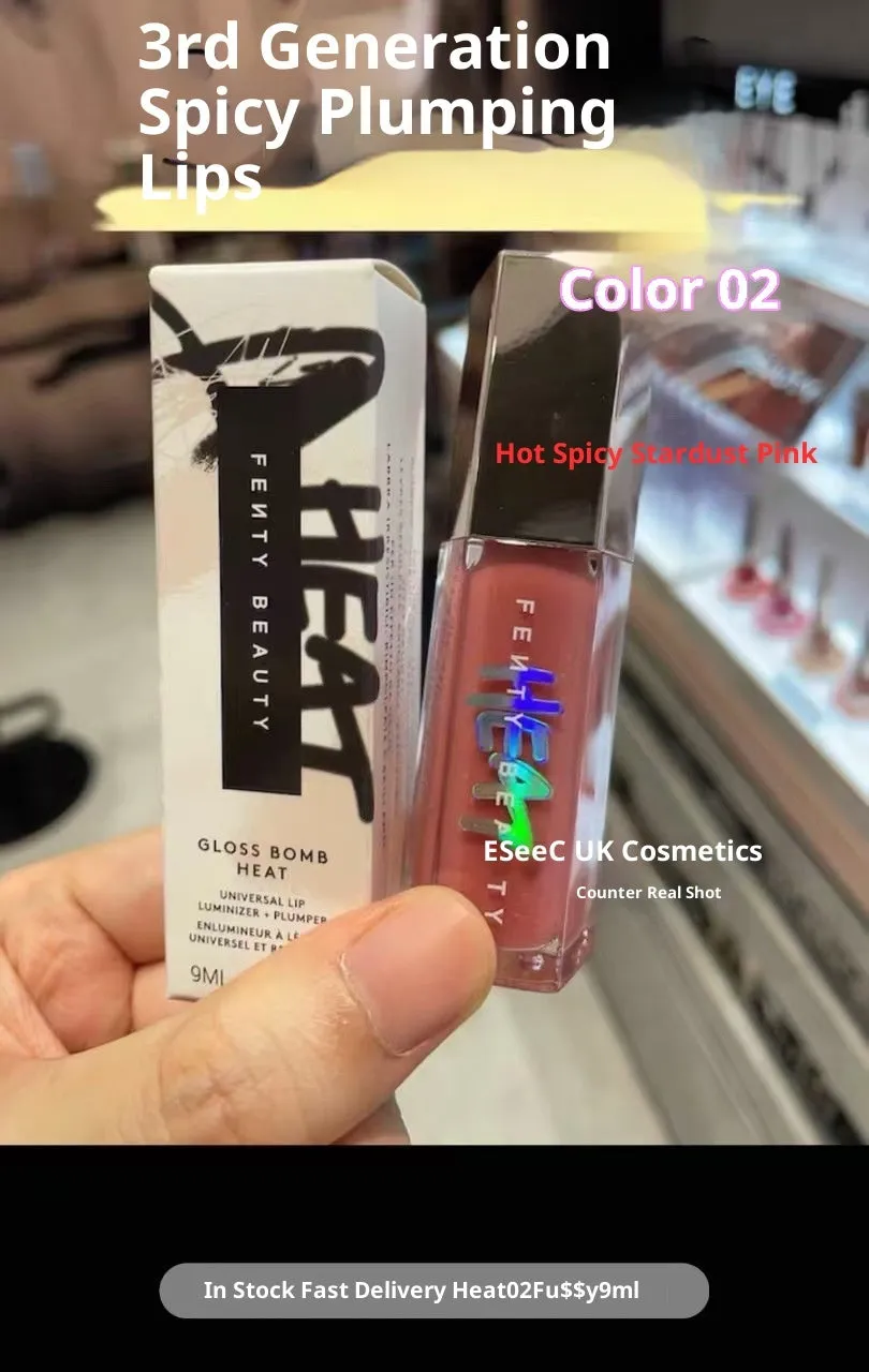 Mirror Water Light Highlight Lip Lacquer lip gloss tube with wand applicator in streamer 01 Fenty Glow