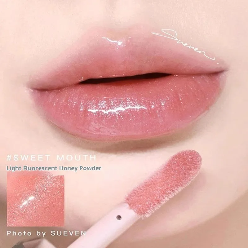Mirror Water Light Highlight Lip Lacquer lip gloss tube with wand applicator in streamer 01 Fenty Glow