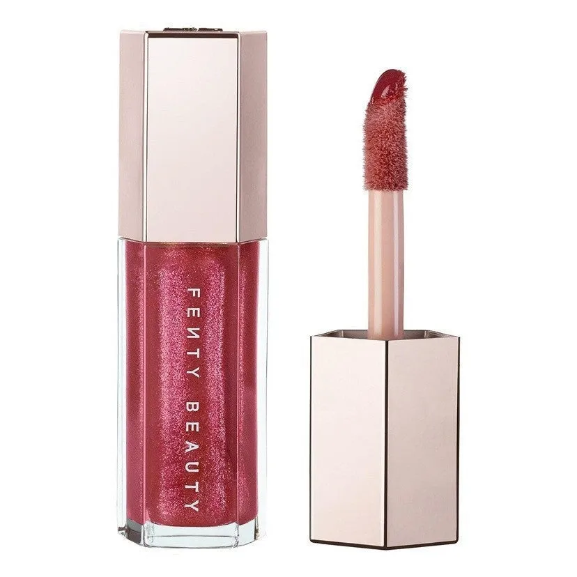 Mirror Water Light Highlight Lip Lacquer lip gloss tube with wand applicator in streamer 01 Fenty Glow