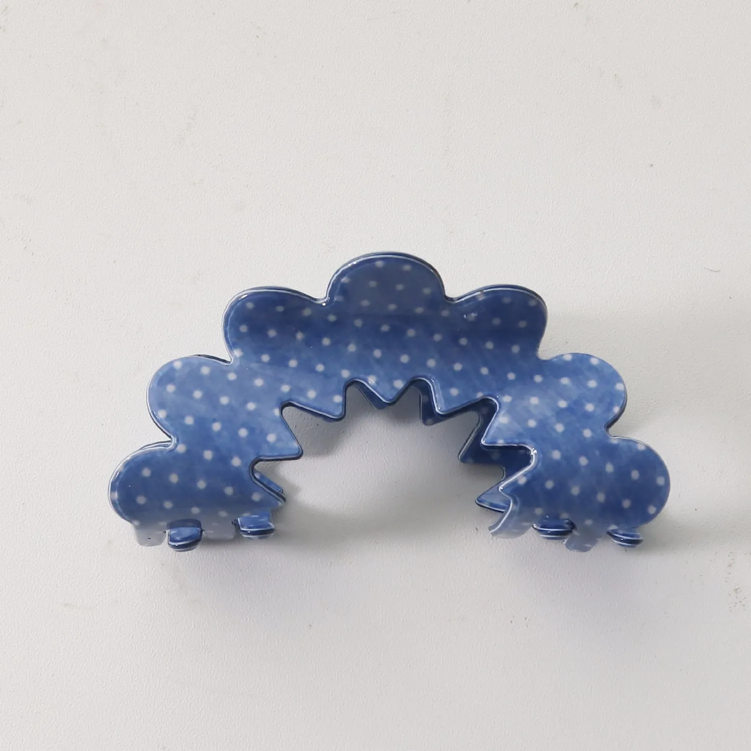 New Wave Grip Blue Series PVC barrette, asymmetric design for women, back head hair clip in natural style, multiple colour options
