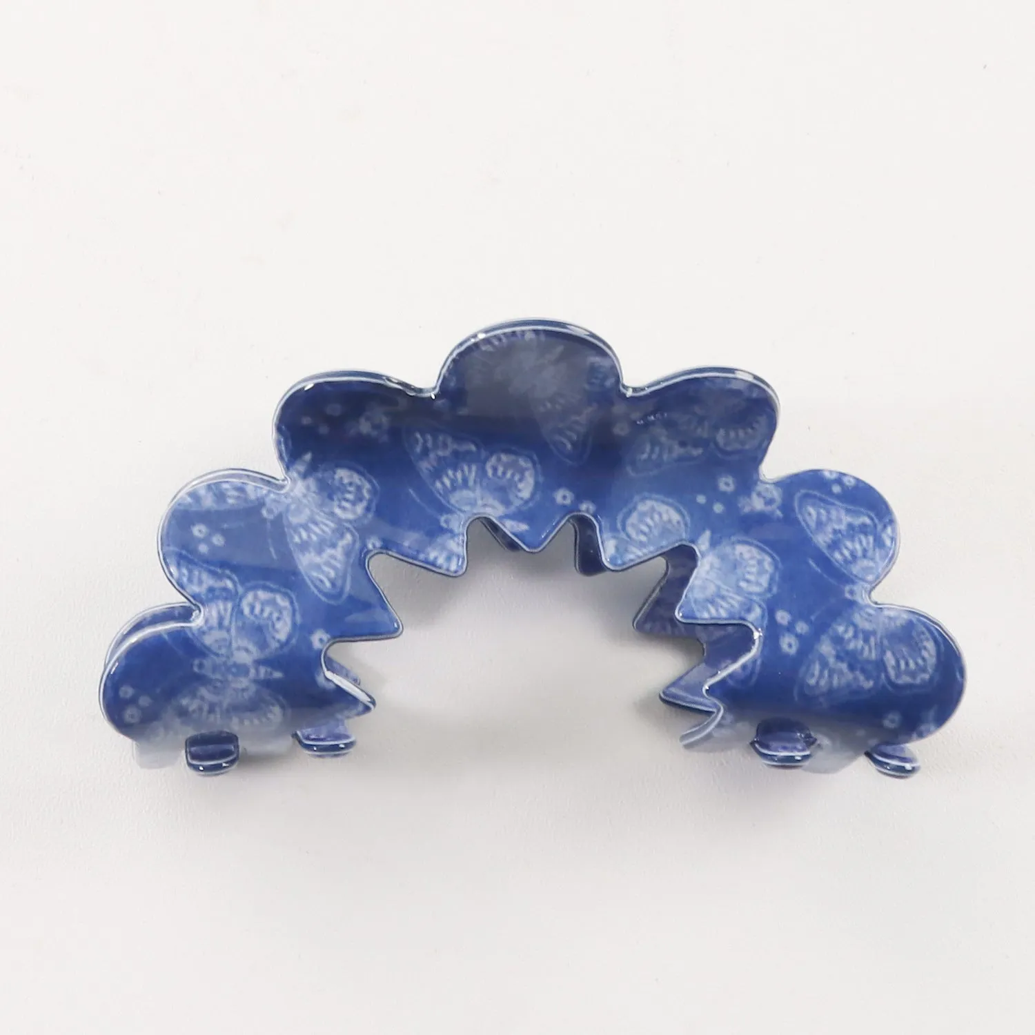 New Wave Grip Blue Series PVC barrette, asymmetric design for women, back head hair clip in natural style, multiple colour options