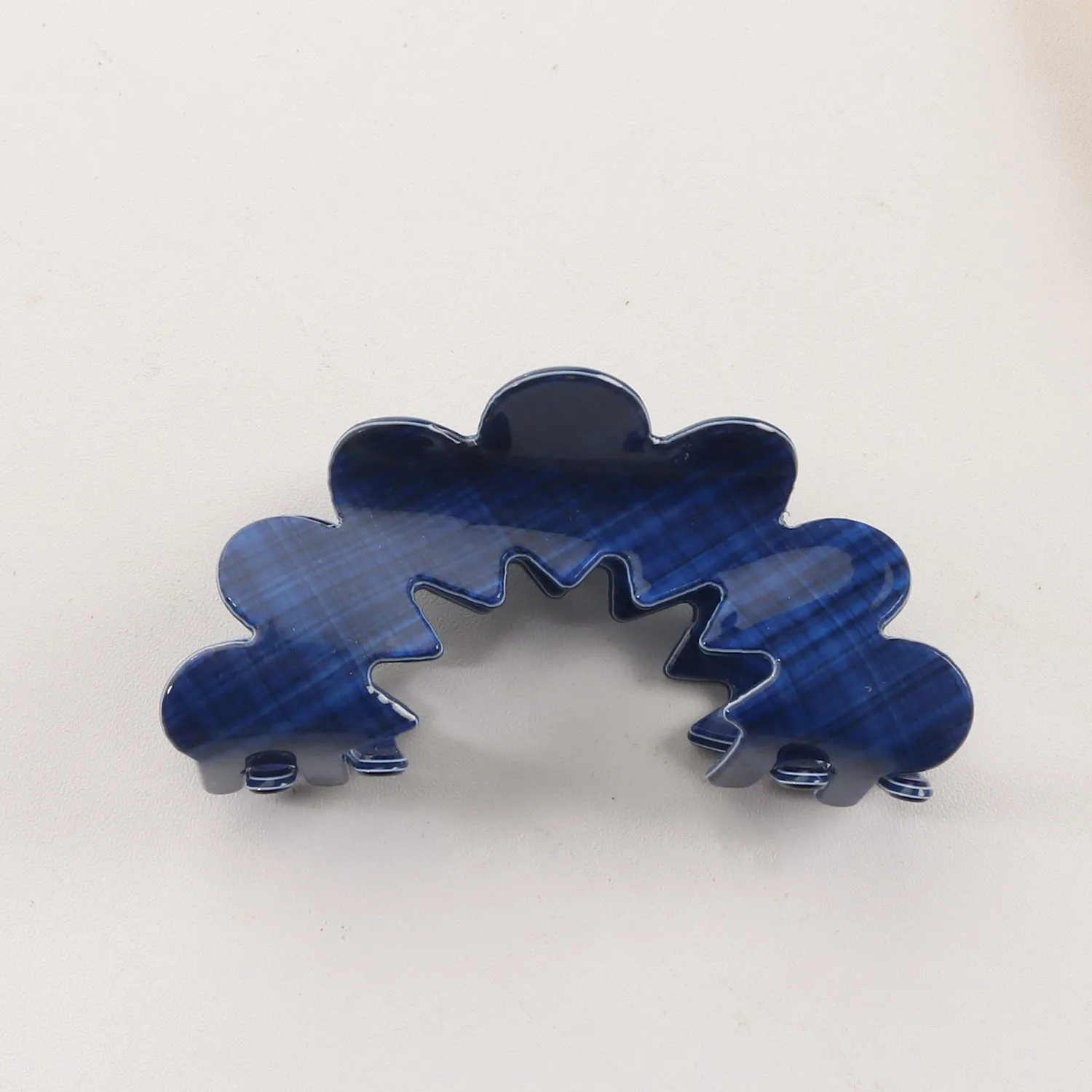 New Wave Grip Blue Series PVC barrette, asymmetric design for women, back head hair clip in natural style, multiple colour options