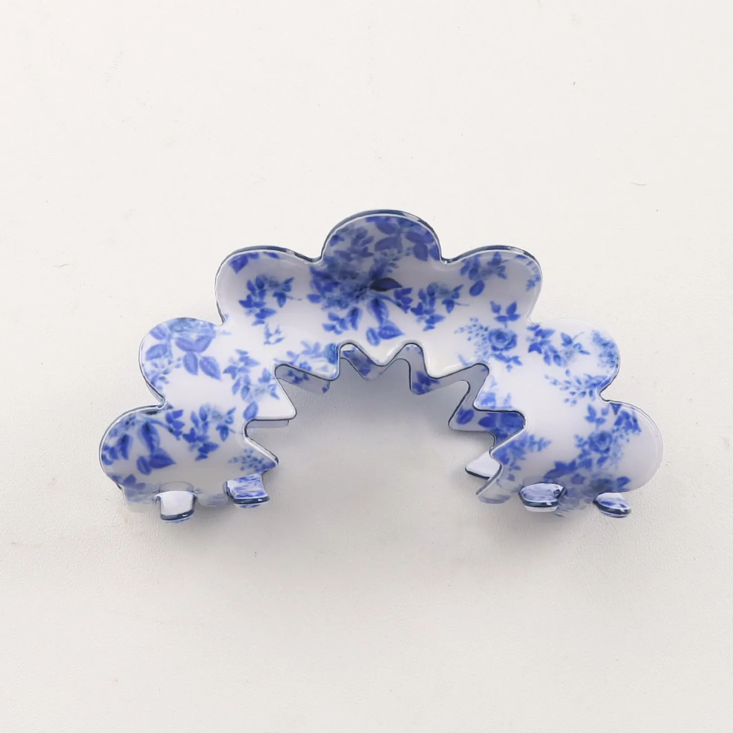 New Wave Grip Blue Series PVC barrette, asymmetric design for women, back head hair clip in natural style, multiple colour options