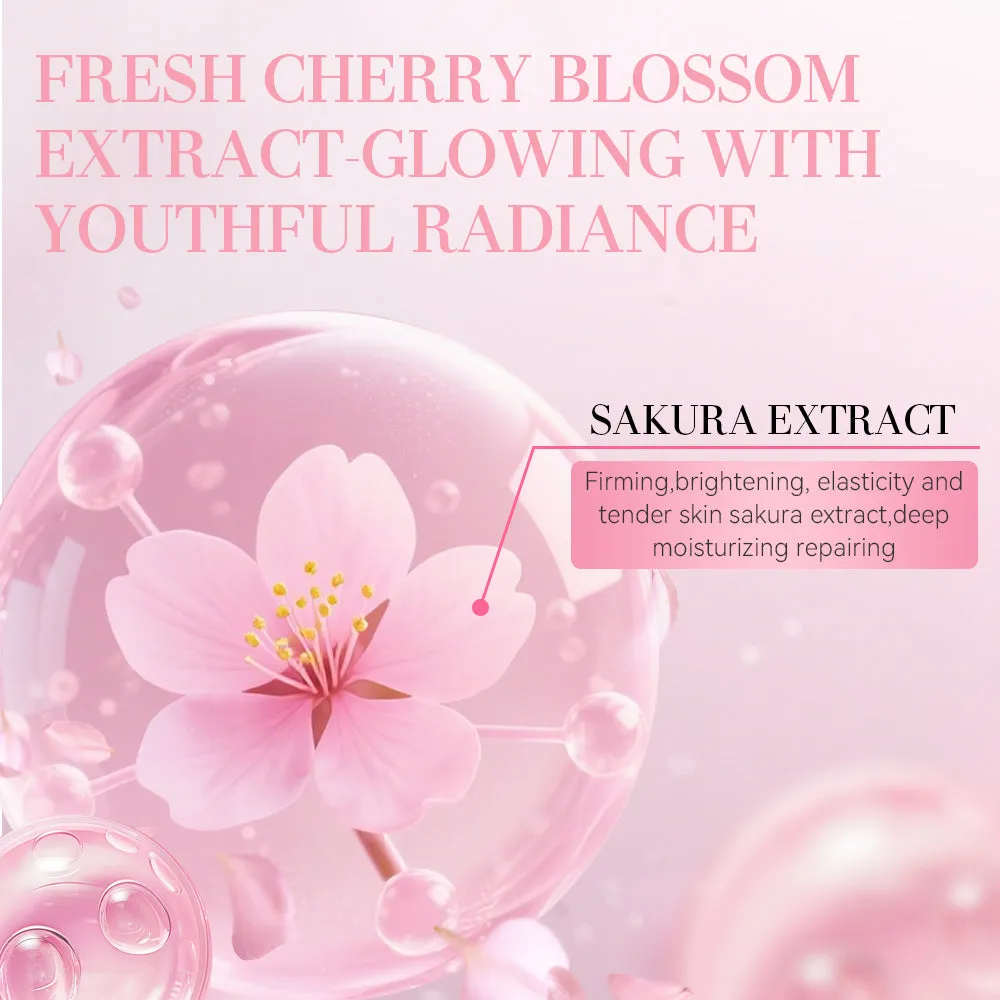 5-piece facial skin care set including whitening moisturising cleanser toner lotion eye cream and serum products