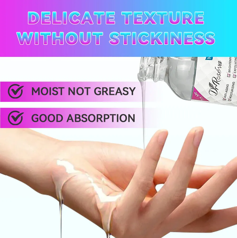 DR.ROSEVA snail facial set with cleanser, face cream, and serum on a white background