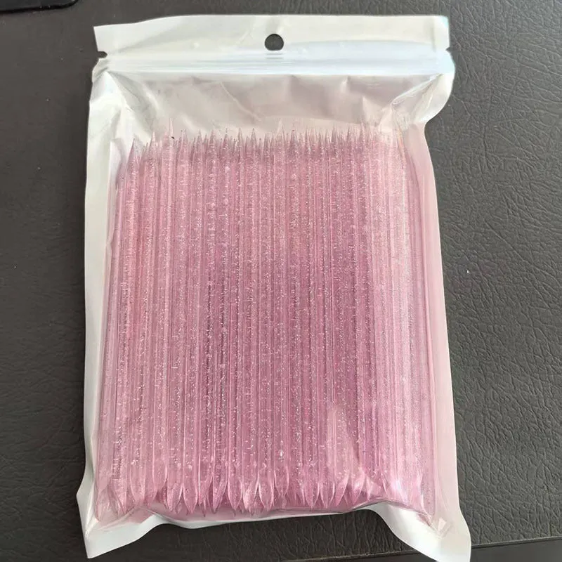 100pcs nail drill glue sticks 7.5cm and 9.3cm crystal rods in multiple colours for manicure
