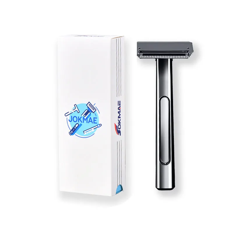 20T double-layer half-blade manual shaver in silver, gun colour, bronze, and gold-plated purple finishes