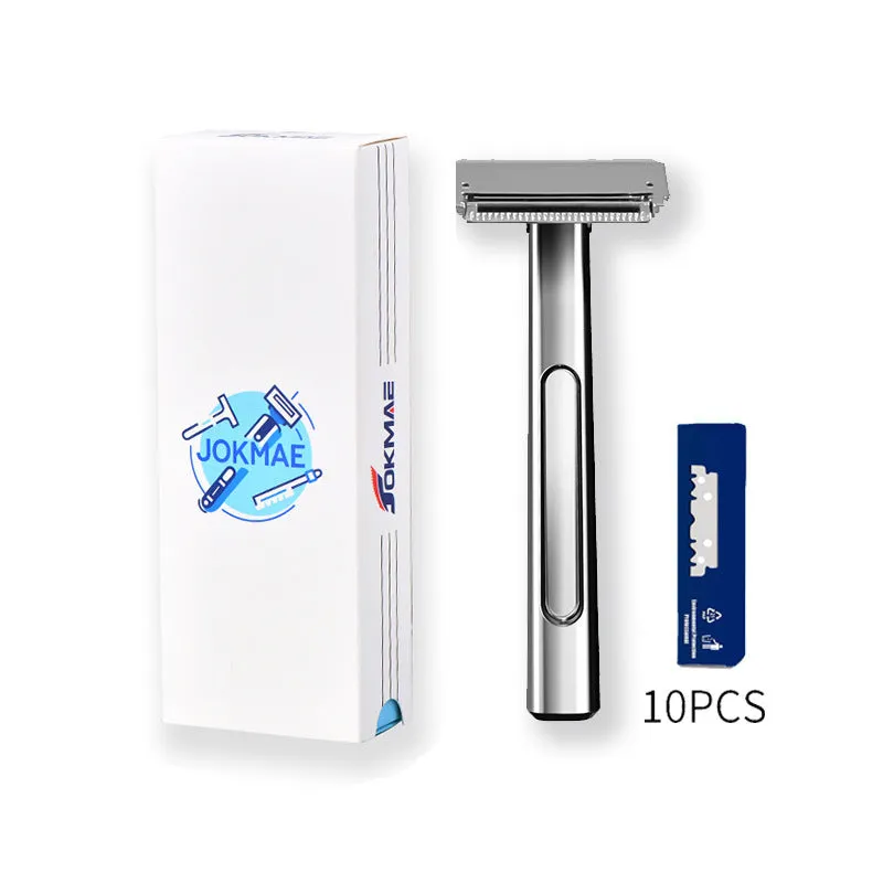 20T double-layer half-blade manual shaver in silver, gun colour, bronze, and gold-plated purple finishes