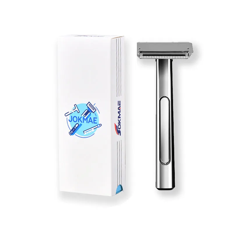 20T double-layer half-blade manual shaver in silver, gun colour, bronze, and gold-plated purple finishes