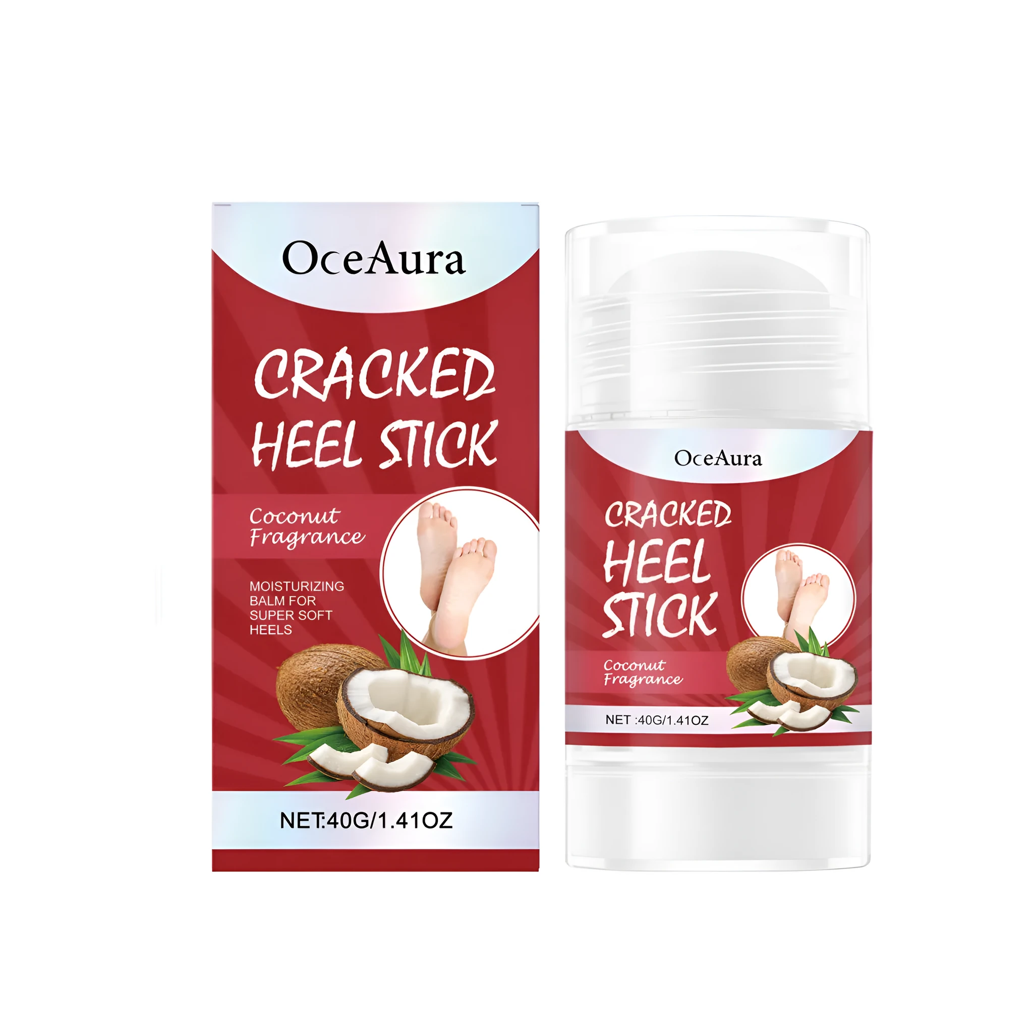 Moisturising stick 40g with coconut oil and vitamin E for dry skin care