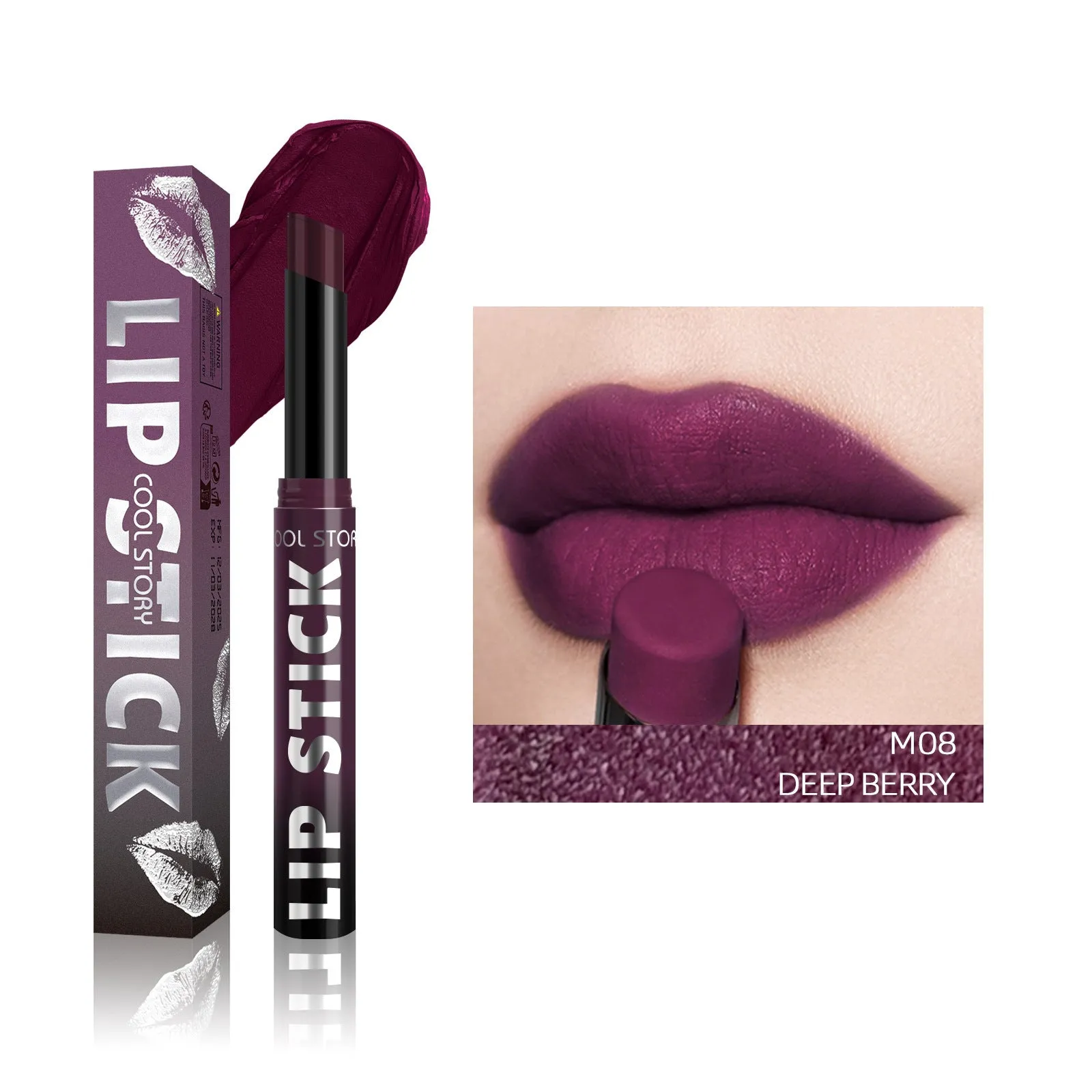 Dual-use lipstick and light gloss stick in a choice of eight colours with 2g net content.