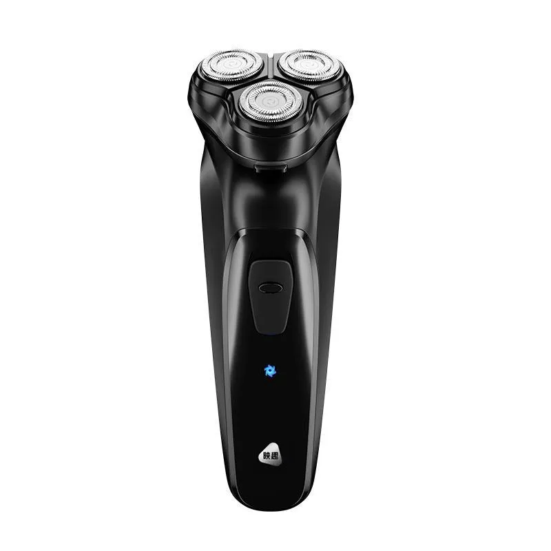 Men's portable rechargeable electric shaver Black D1 with USB charging and floating cutter head