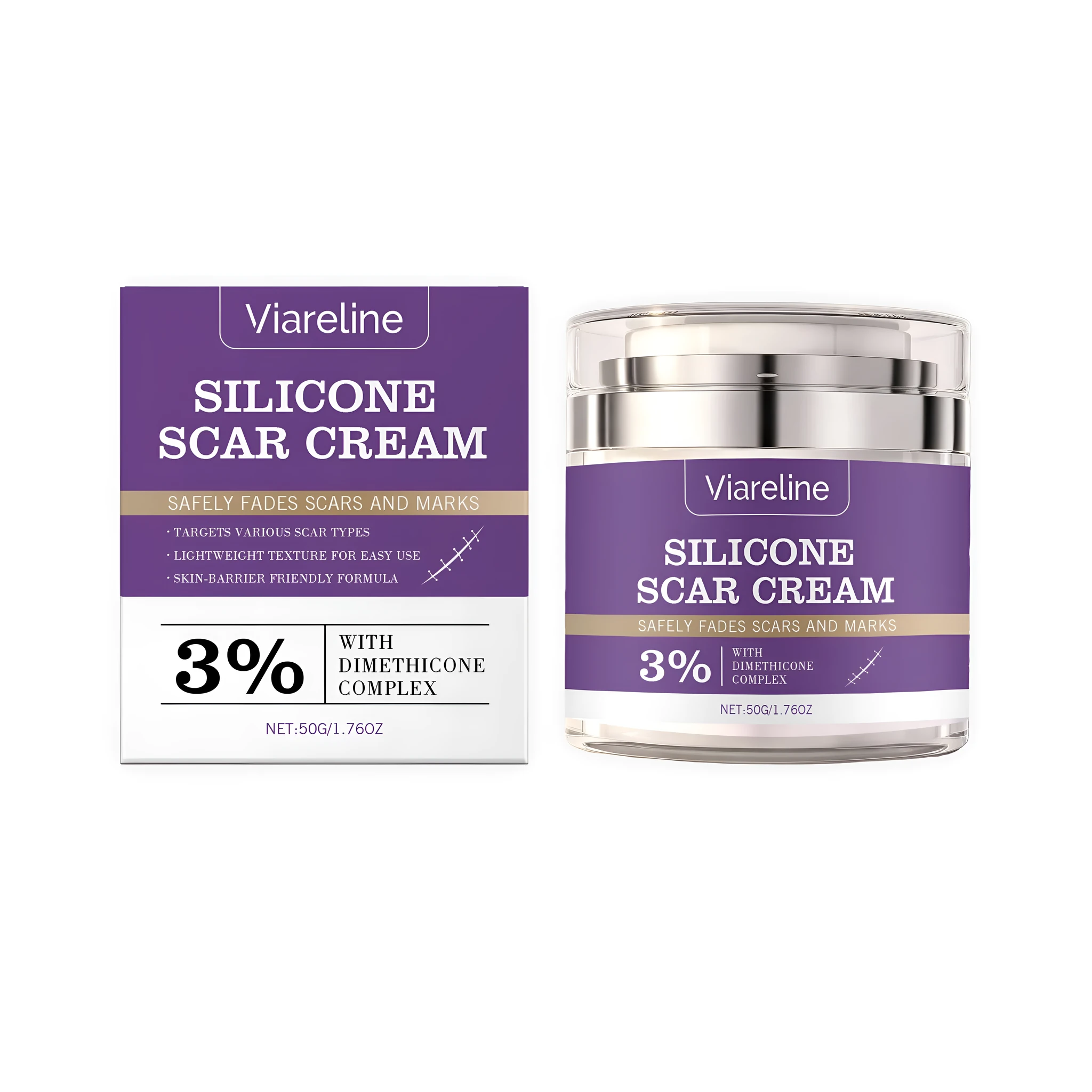 Scar smoothing care cream 50g tube with allantoin and arginine formula