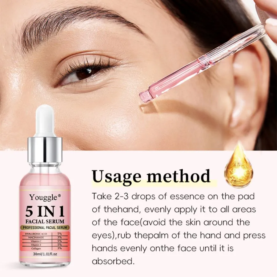 5-in-1 face serum 30ml bottle complete skin transformation solution
