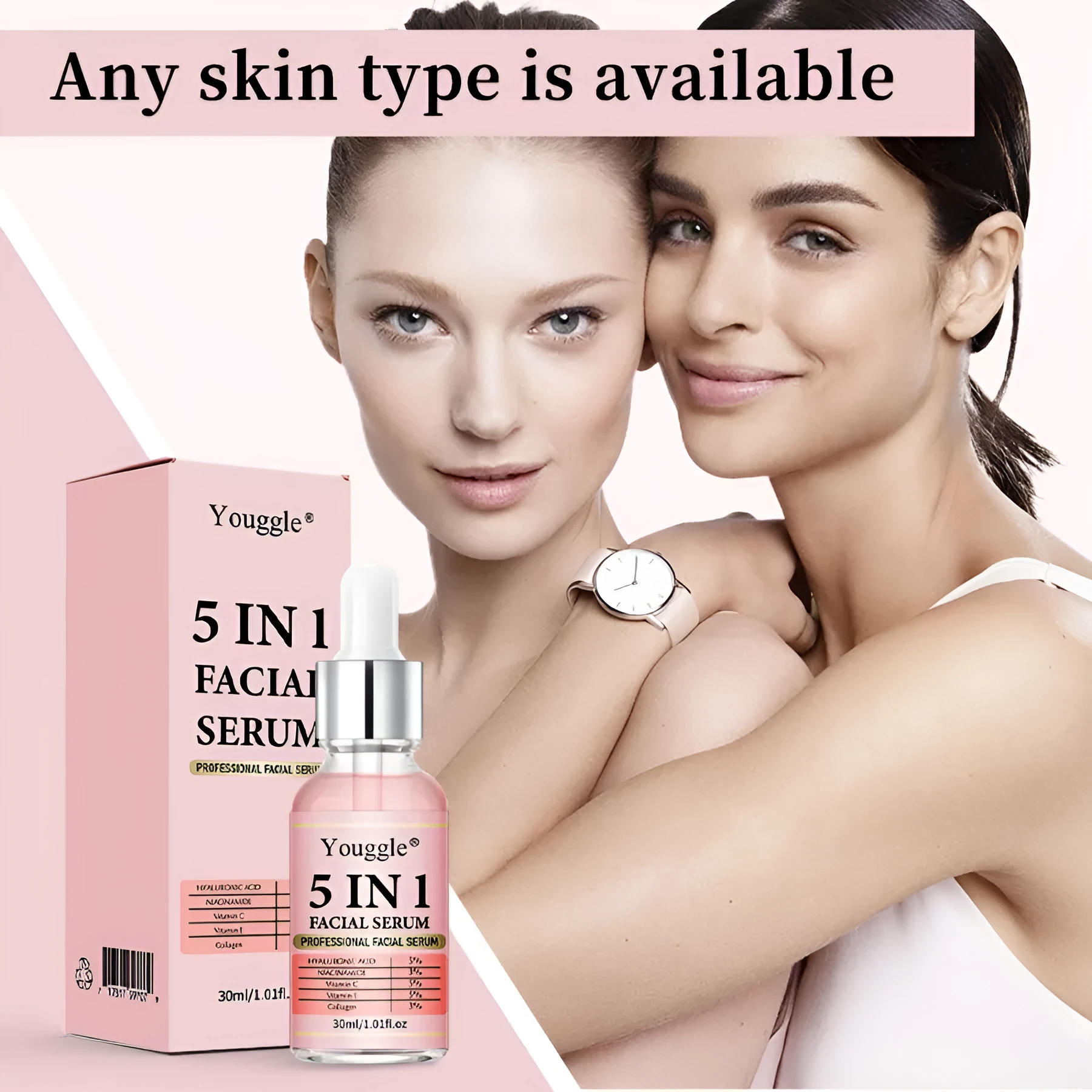 5-in-1 face serum 30ml bottle complete skin transformation solution