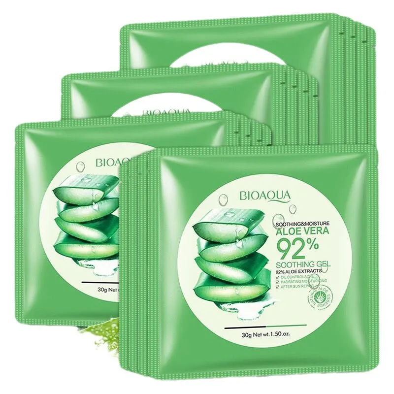 Hydrating aloe vera gel facial mask 30g, suitable for all skin types, in single pack