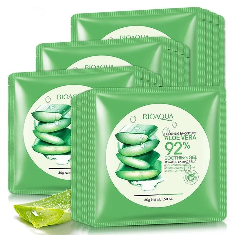 Hydrating aloe vera gel facial mask 30g, suitable for all skin types, in single pack