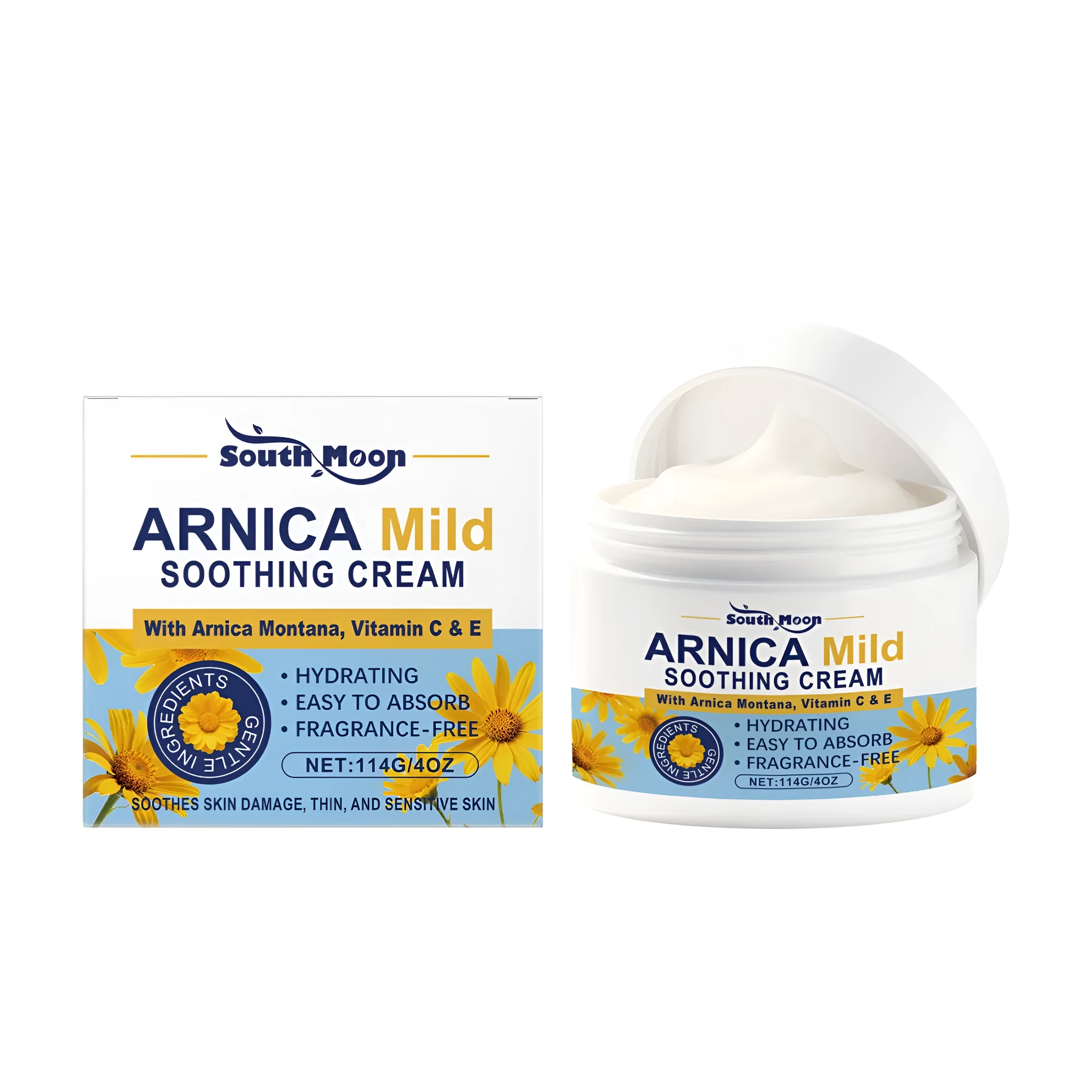 Soothing repair cream 114g tub with tocopherol ascorbic acid and Arnica extract
