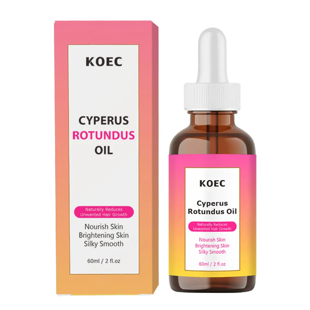 Cyperus Tuber body massage oil in a 60ml bottle with label showing natural plant-based ingredients