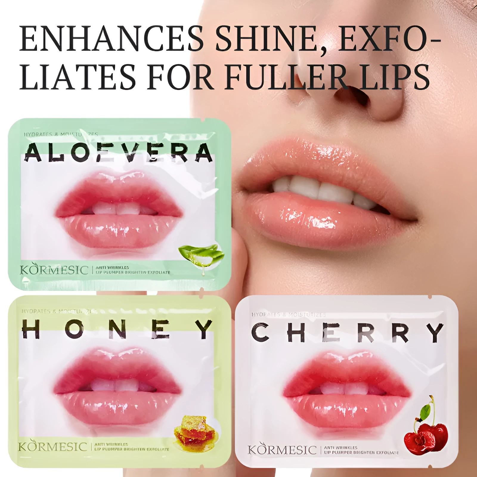 Wholesale English lip mask with aloe and blueberry fruit extracts, 8g, for women neutral skin