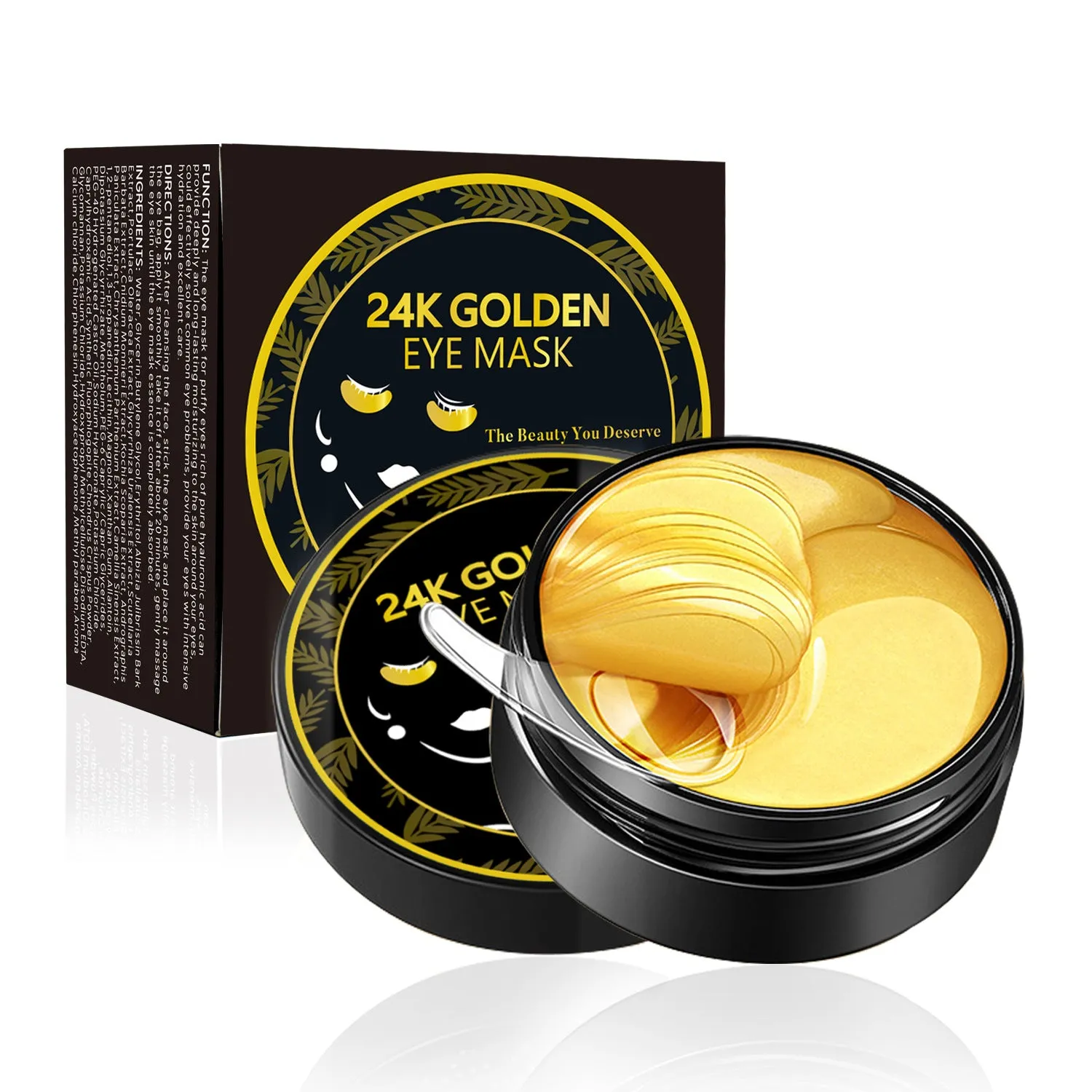 Moisturising gold eye mask for universal skin type hydration with 180 net content per box
