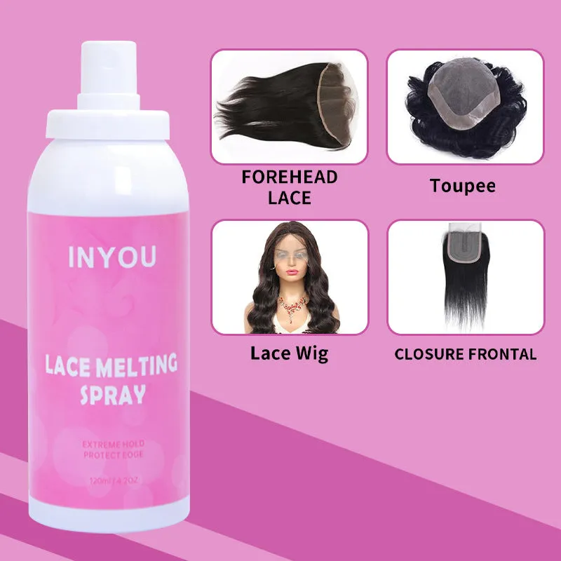 Fast-drying transparent lace wig spray glue 120ml aerosol adhesive for lace bonding