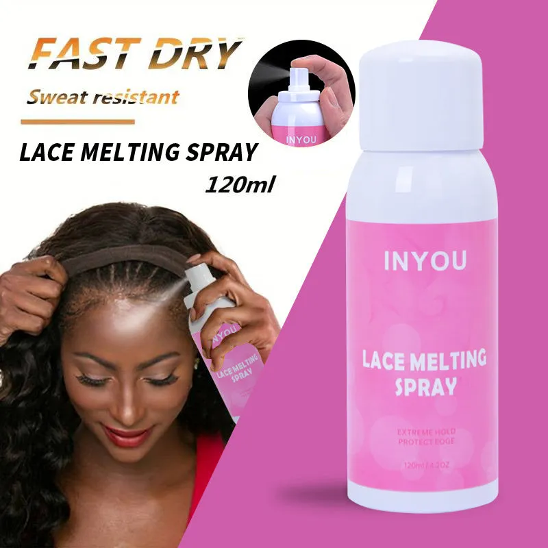Fast-drying transparent lace wig spray glue 120ml aerosol adhesive for lace bonding