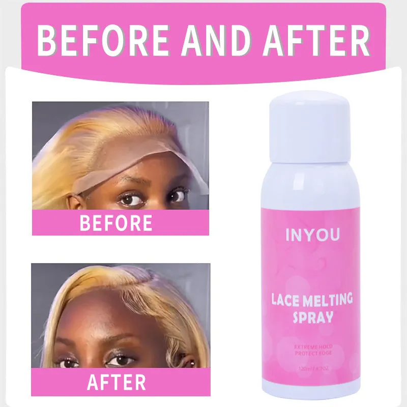 Fast-drying transparent lace wig spray glue 120ml aerosol adhesive for lace bonding
