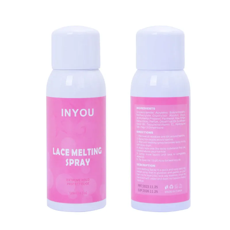 Fast-drying transparent lace wig spray glue 120ml aerosol adhesive for lace bonding