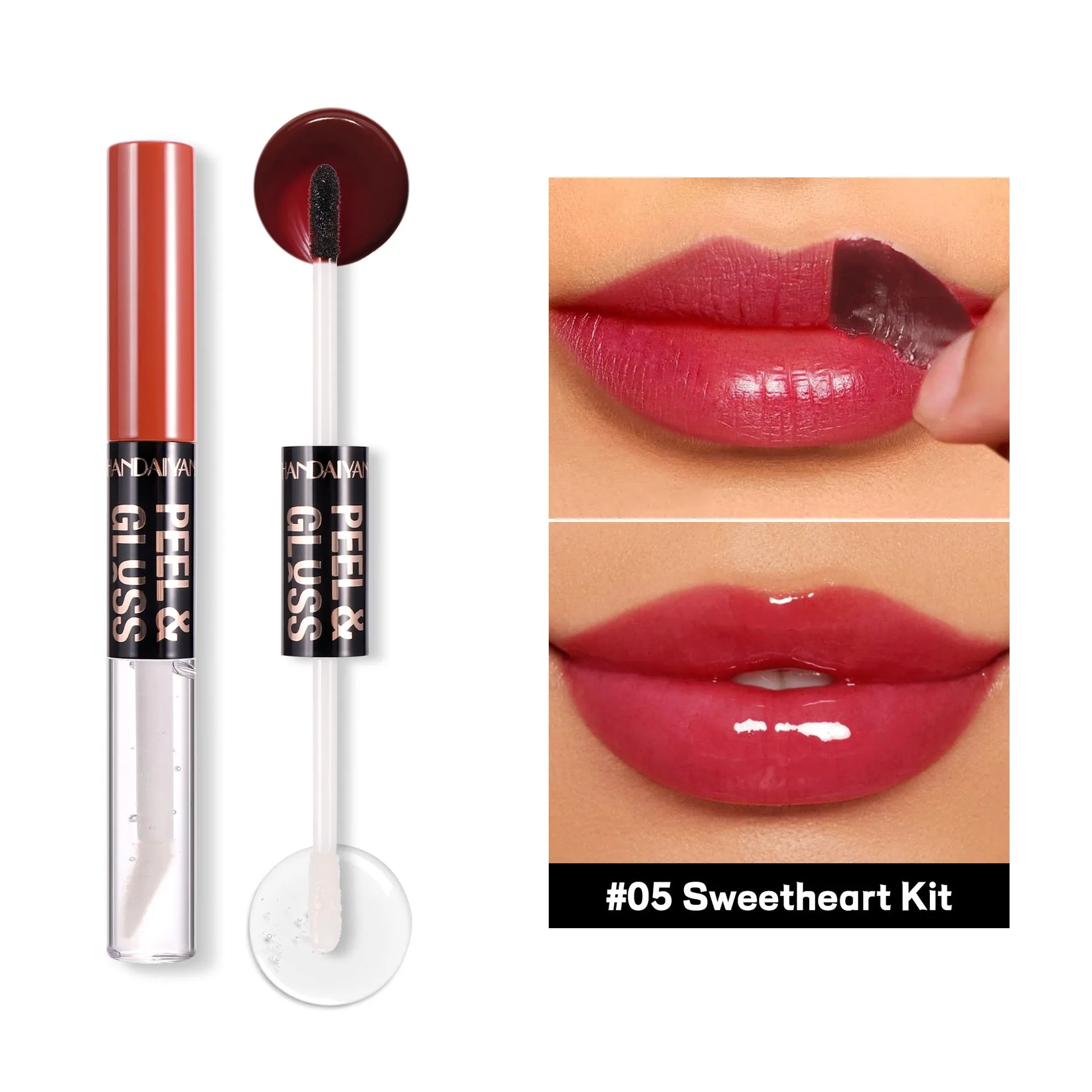 Matte waterproof moisturizing lip gloss in 8 shades, 3.8ml/4ml net content, compact size 12.9*1.4 cm