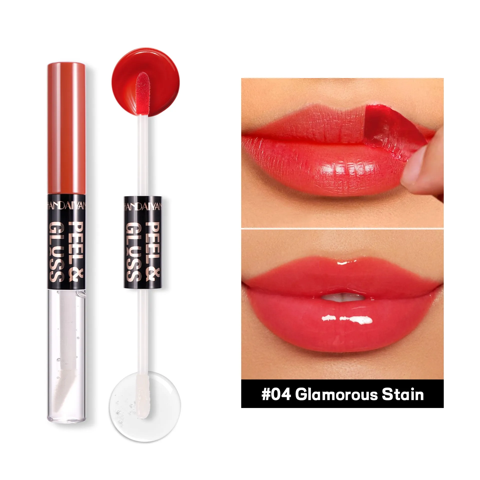 Matte waterproof moisturizing lip gloss in 8 shades, 3.8ml/4ml net content, compact size 12.9*1.4 cm